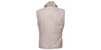  leather lamb sleeveless vest with mink